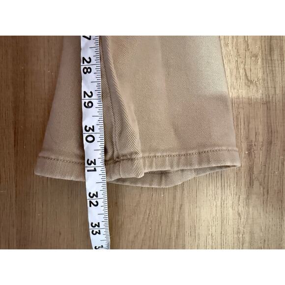 Gloria Vanderbilt Amanda Jeans Womens 14 Long Khaki Beige High Rise Stretch - Picture 6 of 7